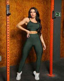 Conjunto Fitness Feminino Top e Calça Sports Treino Perfeito Tecido Premium-poucas unidades