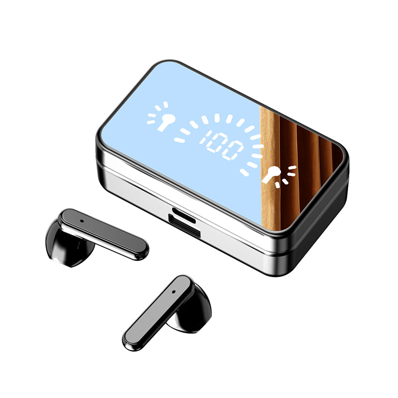 Fone de ouvido Bluetooth estéreo estéreo bianual TWS Fone de ouvido ante ruído LED